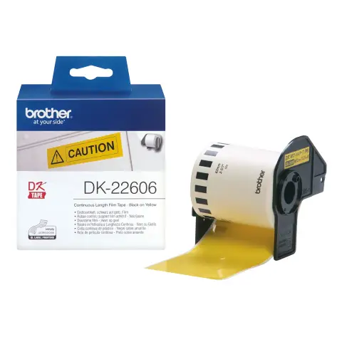 Taśma foliowa Brother DK22606 ciągła żółta 62 mm x 15.24m